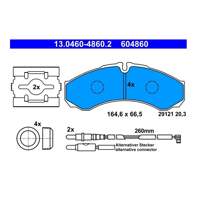 Set placute frana,frana disc ATE