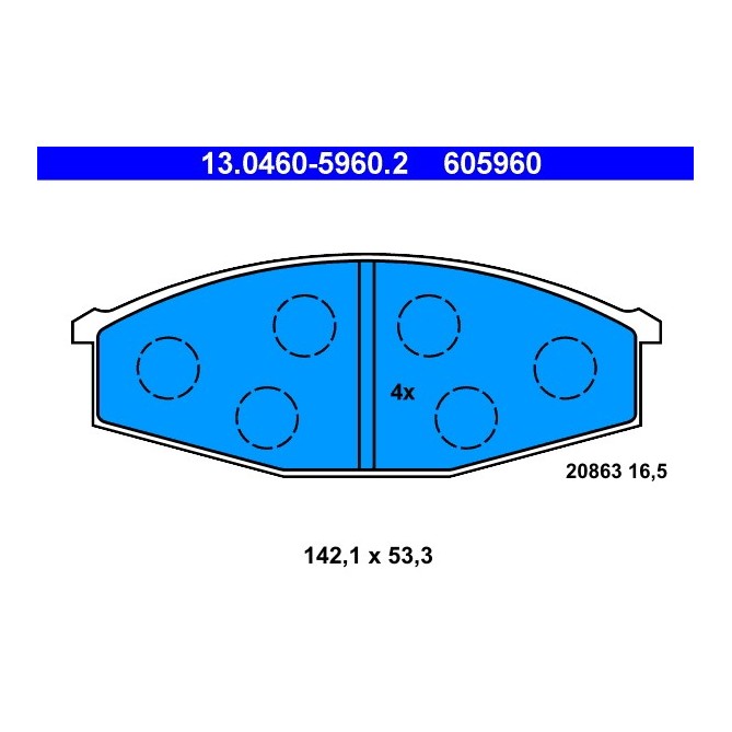 Set placute frana,frana disc ATE