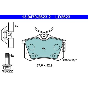Set placute frana,frana disc ATE