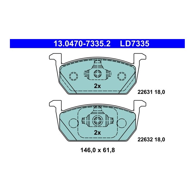 Set placute frana,frana disc ATE