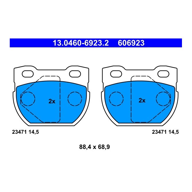 Set placute frana,frana disc ATE