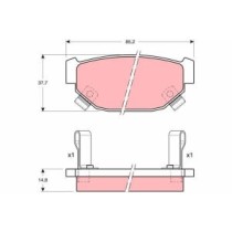 Set placute frana,frana disc TRW MOTO