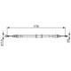 Cablu frana de mana Spate Dreapta/Stanga 1730mm BOSCH pentru OPEL MOVANO B, RENAULT MASTER III 2.3D/Electric 02.10-