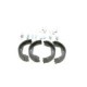 Set saboti frana frana de mana BOSCH pentru BMW 3 E46 5 E39 E60 E61 5 GRAN TURISMO F07 6 E63 E64 7 E65 E66 E67 X3 E83 X5 E53 E70 30 mm 185 mm