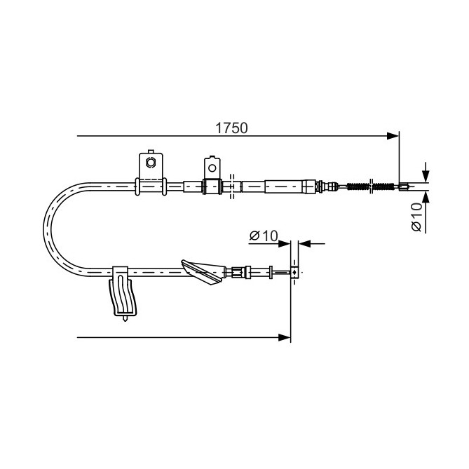 Cablu, frana de parcare BOSCH