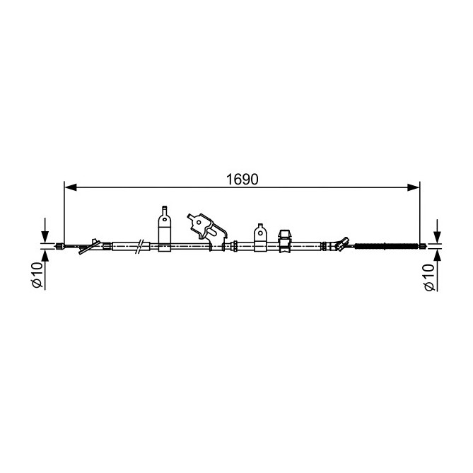 Cablu, frana de parcare BOSCH