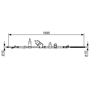 Cablu, frana de parcare BOSCH