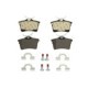 Set plăcuțe frână spate pentru CITROEN BERLINGO, BERLINGO MULTISPACE, PEUGEOT 308 I, PARTNER, 87.0 mm x 52.9 mm x 16.7 mm
