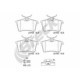 Set plăcuțe frână spate pentru CITROEN BERLINGO, BERLINGO MULTISPACE, PEUGEOT 308 I, PARTNER, 87.0 mm x 52.9 mm x 16.7 mm