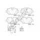 Set plăcuțe frână spate, compatibil BMW 1 (E81), 1 (E87), 3 (E90), 3 (E92) 1.6/2.0/2.0D 06.04-06.13, dimensiuni 95.4x45.0x17.0 mm