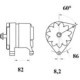 Alternator MAHLE 14V 70A pentru LAND ROVER 90 I, MG MONTEGO, ROVER 100, 200 I, 200 II, 400 II, 800