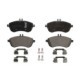 Set plăcuțe frână față cu șuruburi ghidare caliper, accesorii, compatibil cu MERCEDES C (C204), C T-MODEL (S204), C (W204), E (A207), E (C207), E T-MODEL (S212), E (W212), SLC (R172) 1.6-3.0