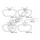 Set plăcuțe de frână spate cu senzor de uzură integrat, compatibil cu FORD GALAXY I, SEAT ALHAMBRA, VW CALIFORNIA T4 CAMPER, SHARAN, TRANSPORTER T4