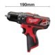 Surubelnita burghiu MILWAUKEE M12 BPD-0 12V 30Nm 1.5-10 mm 190 mm cu alimentare pe baterii