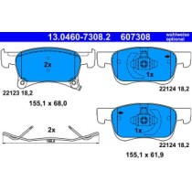 Set placute frana,frana disc ATE