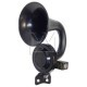 Claxon MONARK Horn 400Hz 123dB 24V electro-pneumatic negru 114mm diametru 190mm inaltime 175mm lungime 24V 0.5A 23mm distanta fixare