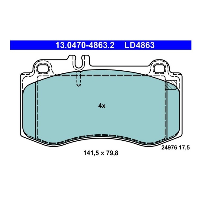 Set placute frana,frana disc ATE