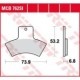Set placute frana disc TRW MOTO offroad sinterizate metalic 53.02 mm inaltime 73.77 mm lungime 6.8 mm grosime pentru Polaris