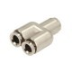 Cap de cuplare PNEUMATICS montare TEKALAN conector Y trei cai metal 1buc