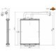 Schimbator caldura incalzire habitaclu NRF pentru MAZDA 6 1.8-2.3 01.02-02.08, dimensiuni 205.0mm x 166.0mm x 16.0mm, aluminiu