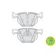 Set placute frana Spate FERODO pentru BMW X5 (E70, F15, F85), X6 (E71, E72, F16, F86) 58.2mm x 121.9mm x 17.0mm