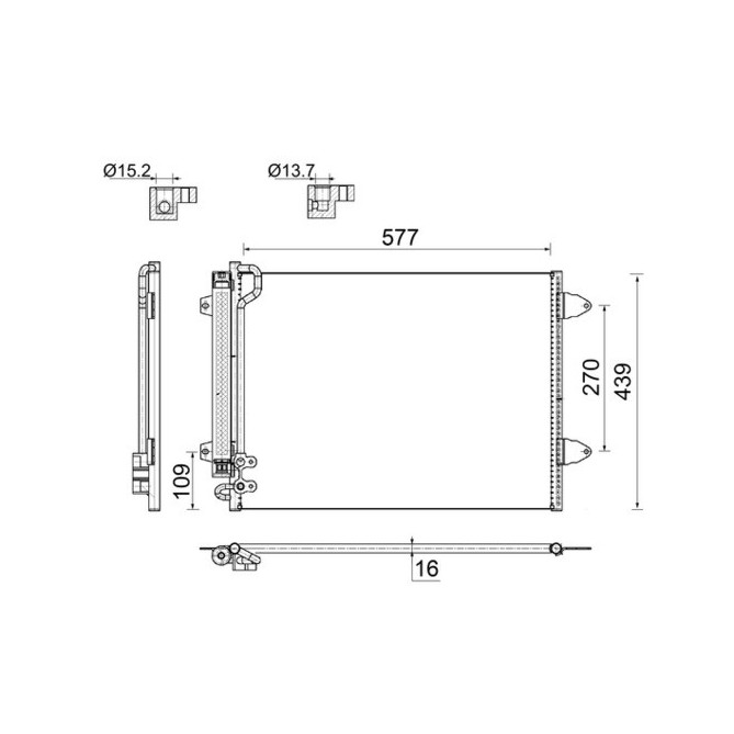 Condensator, climatizare MAHLE