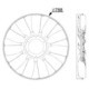 Paleta ventilator racire motor MAHLE 750mm 11 palete pentru MAN HOCL LION'S CITY LION'S COACH NEOPLAN CENTROLINER D0826LOH10-G2876DUH02