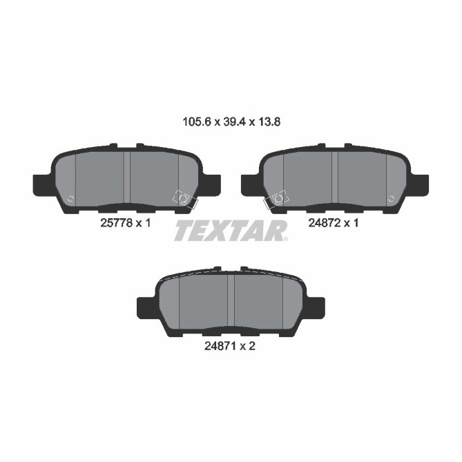 Set placute frana,frana disc TEXTAR