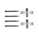 Set accesorii placute frana Fata/Spate pentru MERCEDES 123 (C123), 123 T-MODEL (S123), 123 (W123), /8 (W114), /8 (W115), CABRIOLET (W111, W112), HECKFLOSSE (W110), S (W108 1.3-6.8 04.61-09.92)