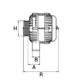 Alternator HC-CARGO 14V 55A nou pentru JOHN DEERE, diametru fulie 60.0 mm, lungime 190.0 mm, 8 caneluri, 8 striatii