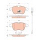 Set placute frana fata TRW MOTO pentru CITROEN C5 III, PEUGEOT 407, 508 I, 508/KOMBI 1.6-2.2D, dimensiuni 72.0mm x 155.2mm x 18.0mm