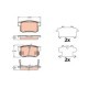 Set placute frana spate TRW MOTO pentru ACURA TL, HONDA CIVIC VII, SUZUKI KIZASHI, SWIFT III, SX4 1.3-3.2 dimensiuni 47.4x88.9x15.4 mm