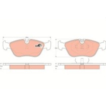 Set placute frana,frana disc TRW MOTO