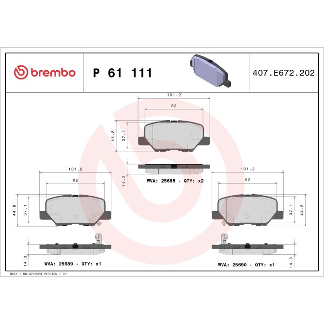 Set placute frana,frana disc BREMBO