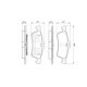 Set placute frana spate BOSCH DAIHATSU CHARADE VIII TOYOTA YARIS YARIS/HATCHBACK 1.0-1.8 08.05 43.7 mm 123.1 mm 14.5 mm