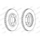 Disc frana FERODO set 2 buc. Fata Dreapta/Stanga DACIA LOGAN II III MCV II SANDERO SANDERO II III RENAULT CLIO IV 258 mm 44 mm 22 mm