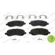 Set placute frana fata FERODO pentru CHRYSLER 200, SEBRING; CITROEN C4 AIRCROSS; DODGE AVENGER, CALIBER; JEEP COMPASS, PATRIOT; MAZDA CX-7; MITSUBISHI ASX, ECLIPSE 58mm x 145mm x 16.5mm