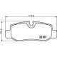 Set placute frana spate TEXTAR pentru MERCEDES EQV (W447), MARCO POLO CAMPER (W447), VITO (W639), VITO TOURER (W447) 46.2mm x 118.8mm x 18.4mm