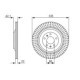 Disc frana BOSCH Spate Dreapta/Stanga AUDI A8 D3 BENTLEY CONTINENTAL VW PHAETON Diametru exterior 335.0 mm Inaltime 42.2 mm Grosime 22.0 mm