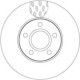 Disc frana TRW MOTO Fata Dreapta/Stanga 278.0 mm 48.4 mm 25.0 mm pentru VOLVO C30 S40 II FORD C-MAX II FOCUS III