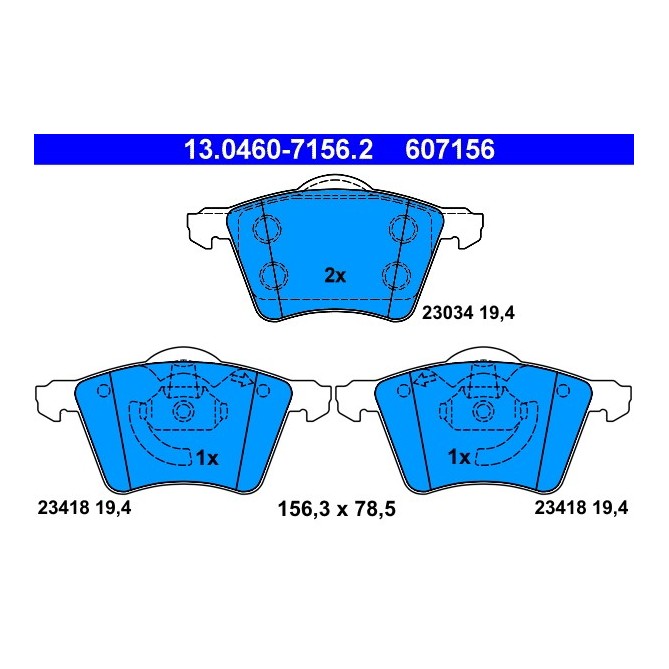 Set placute frana,frana disc ATE