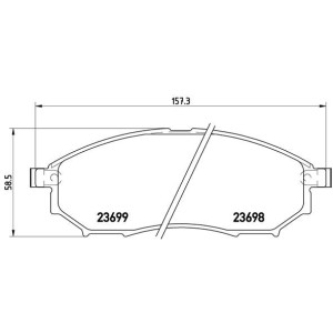 Set placute frana,frana disc BREMBO