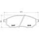 Set placute frana fata BREMBO pentru INFINITI EX, FX, G, M, M37, M45, Q70; NISSAN MURANO I, MURANO II, NAVARA, PATHFINDER III, QASHQAI I