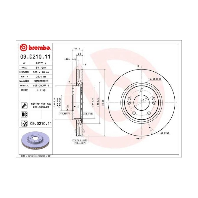 Disc frana BREMBO