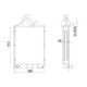 Radiator racire motor MAHLE pentru MASSEY FERGUSON 20, 200, 30, 40, dimensiuni 380 mm x 472 mm x 46 mm