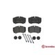 Set placute frana spate BREMBO pentru IVECO DAILY III, IV, V, VI 2.3D-Electric 05.99, inaltime 64.0 mm, latime 110.0 mm, grosime 20.0 mm
