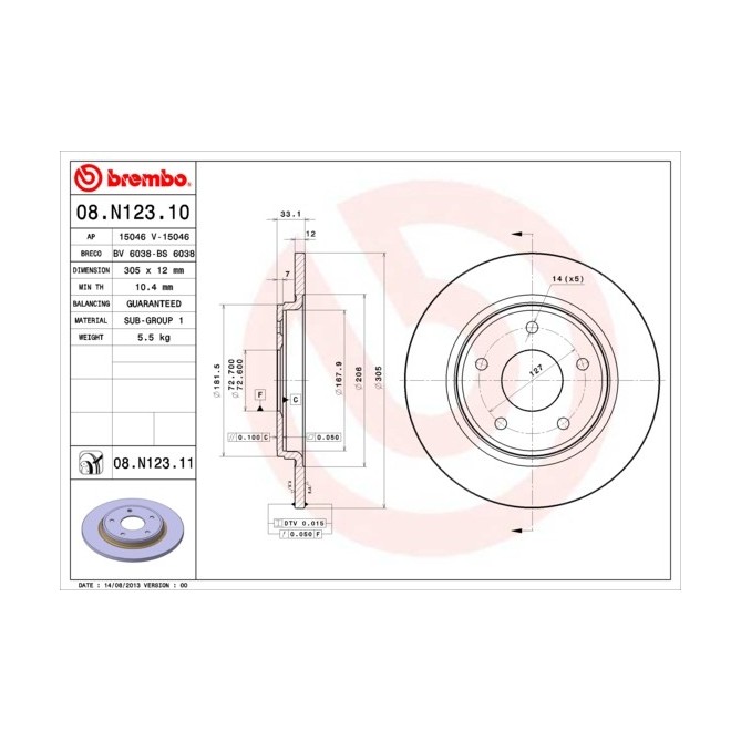 Disc frana BREMBO