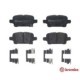 Set placute frana spate BREMBO cu suplimente pentru CHEVROLET BOLT, VOLT; OPEL AMPERA-E, ASTRA K, INSIGNIA B, dimensiuni 47.0 mm x 106.0 mm x 17.0 mm