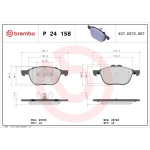 Set placute frana,frana disc BREMBO