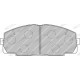 Set placute frana fata FERODO pentru LEXUS ES, TOYOTA DYNA 100, 200, 400, HIACE III, IV, TOYOACE 2.0-4.1D dimensiuni 57.4x145.4x15.5 mm